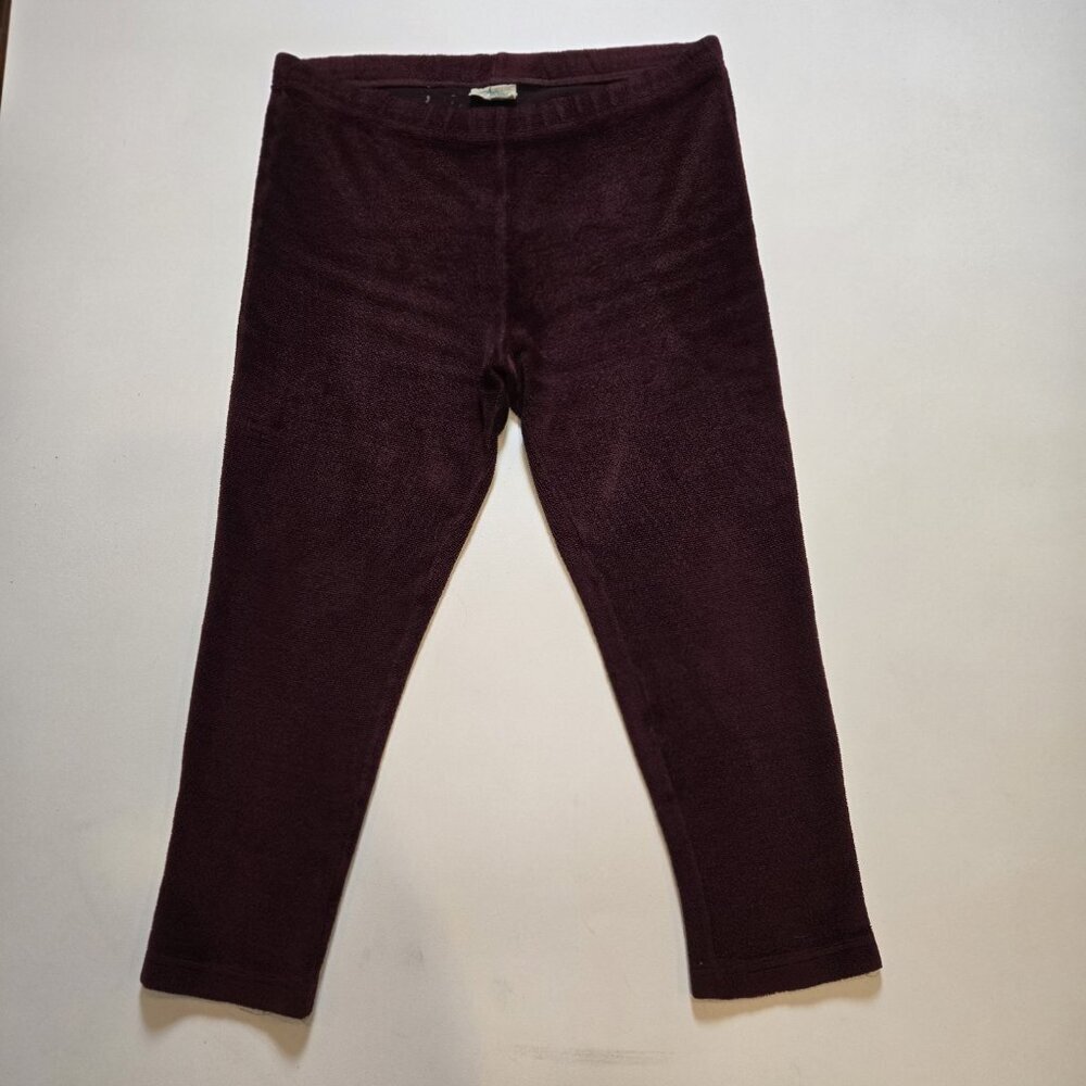 Artsan Sunschein Designs Pants Terry Cloth‎ Burgundy Red Glen Flora Wisconsin L